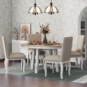 5-piece Farmhouse Wooden Dining Table Set